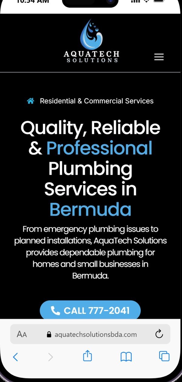 AquaTech Solutions on mobile
